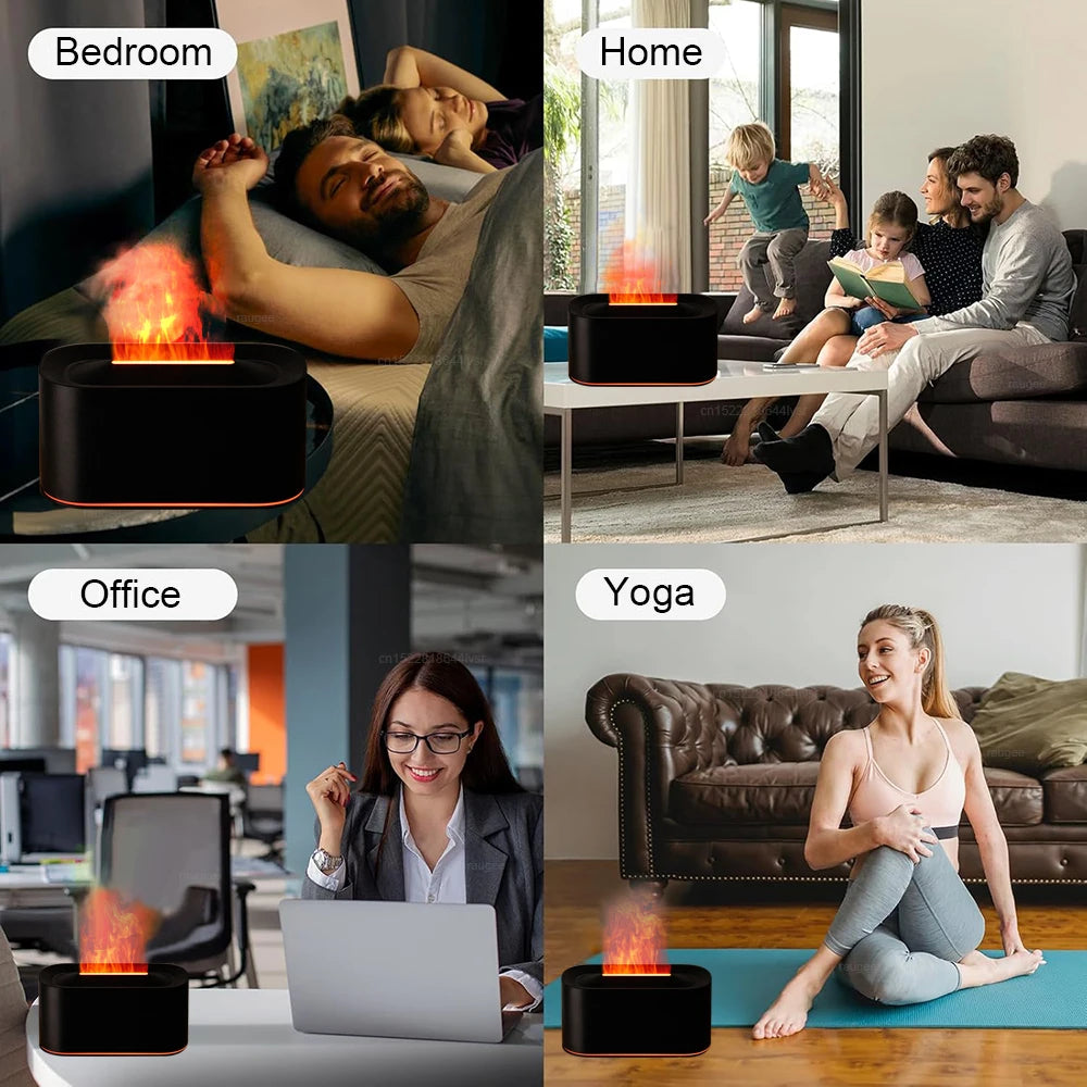 Flame Aroma Diffuser – Luftfuktare med Flammeffekt