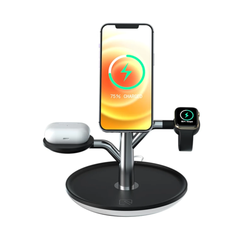 3-i-1 trådlös laddningsstation – iPhone, Apple Watch & AirPods
